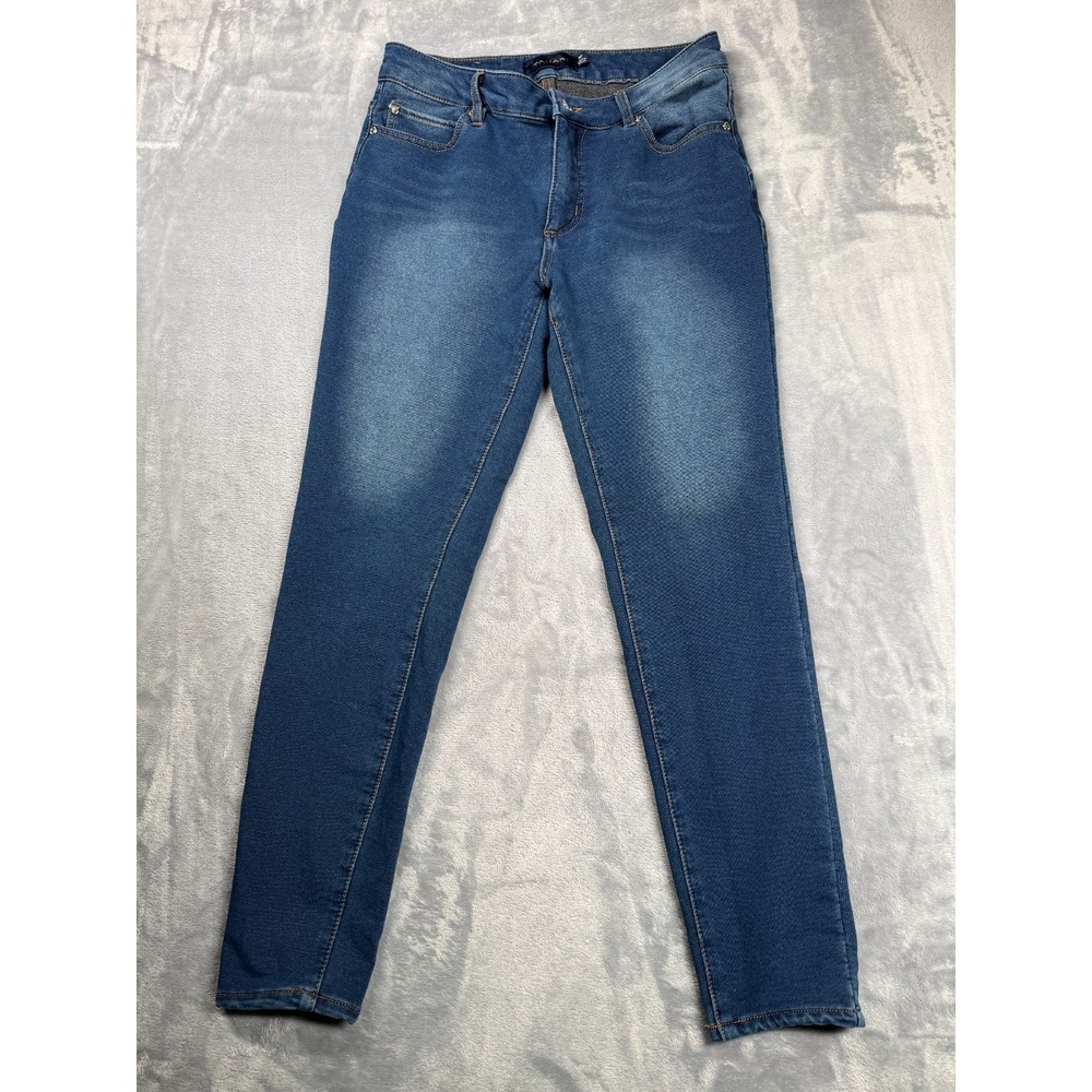 Tahari Skinny Jeans Womens 8 Petite Medium Wash Blue Denim Stretch 8P